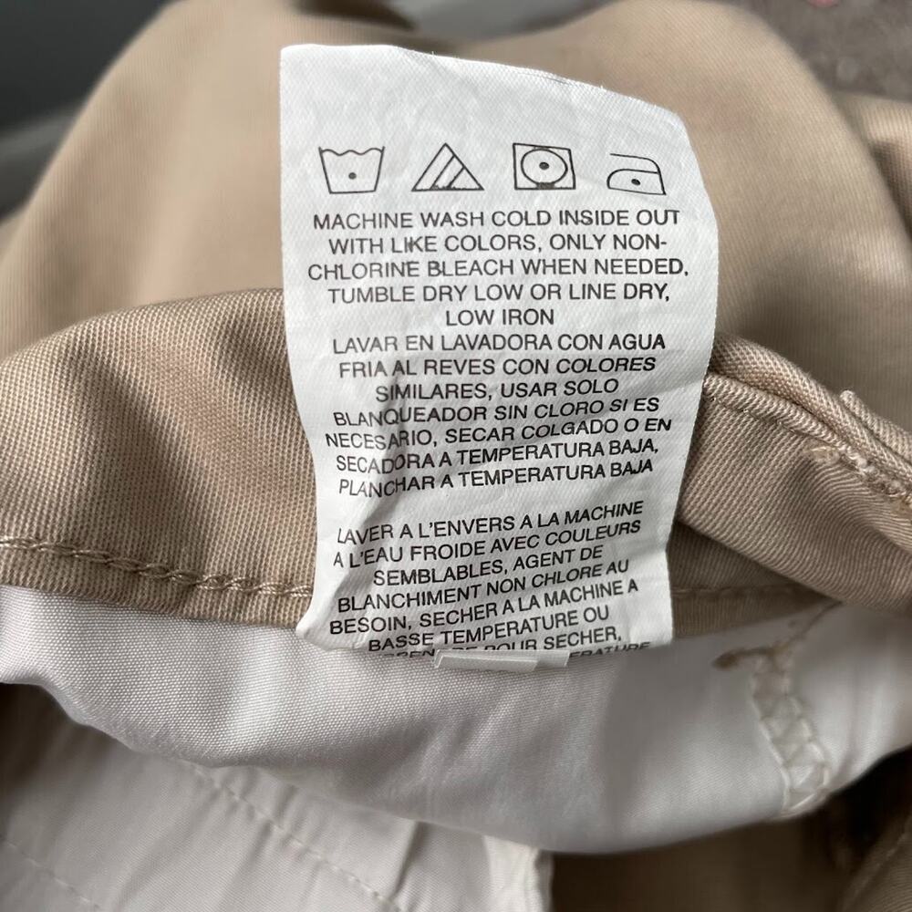 LEE Pants Size 10 Medium Wrinkle Free Tan Khaki Chinos Office Career Neutral - Picture 7 of 12